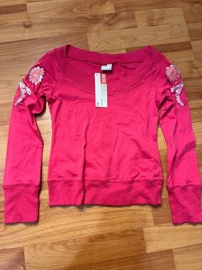 NWT Diesel Baby Girl Long-Sleeve With Floral Patch
